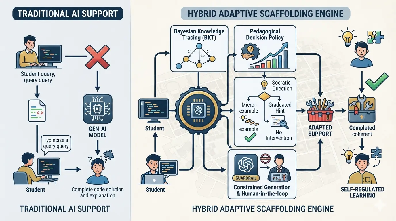 Motor híbrido de andamiaje adaptativo con Bayesian Knowledge Tracing e...